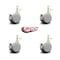 Service Caster 2.375 Inch MRI Safe Casters with Brakes, 10mm Threaded Stem, Set of 4, SCC, 4PK SCC-TS02S60-TPR-GRY-B-M10X22-MRI-4 - alternate 4